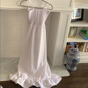 White Spaghetti Strapped Sundress • Size S